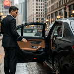 chauffeur opening door