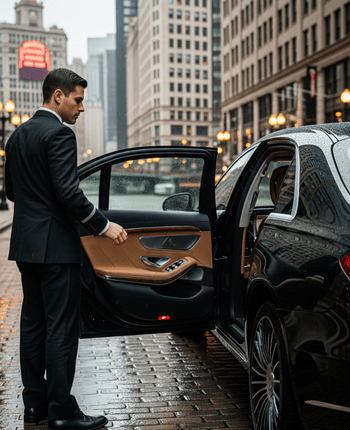 chauffeur opening door