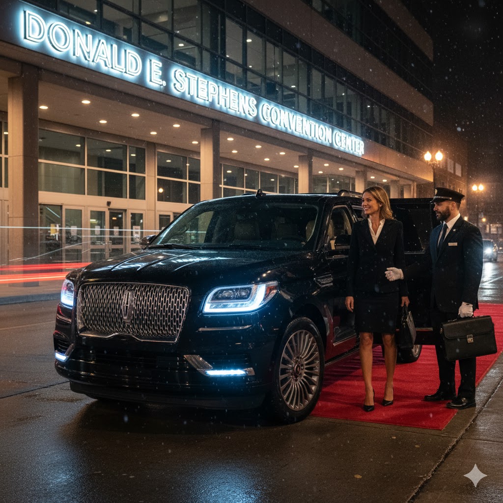 Stephens Rentals Service Donald E. Stephens Convention Center Limo Service