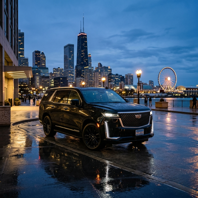 Professional Black Car Service in Chicago with Luxury 2026 SUVs and Sedans