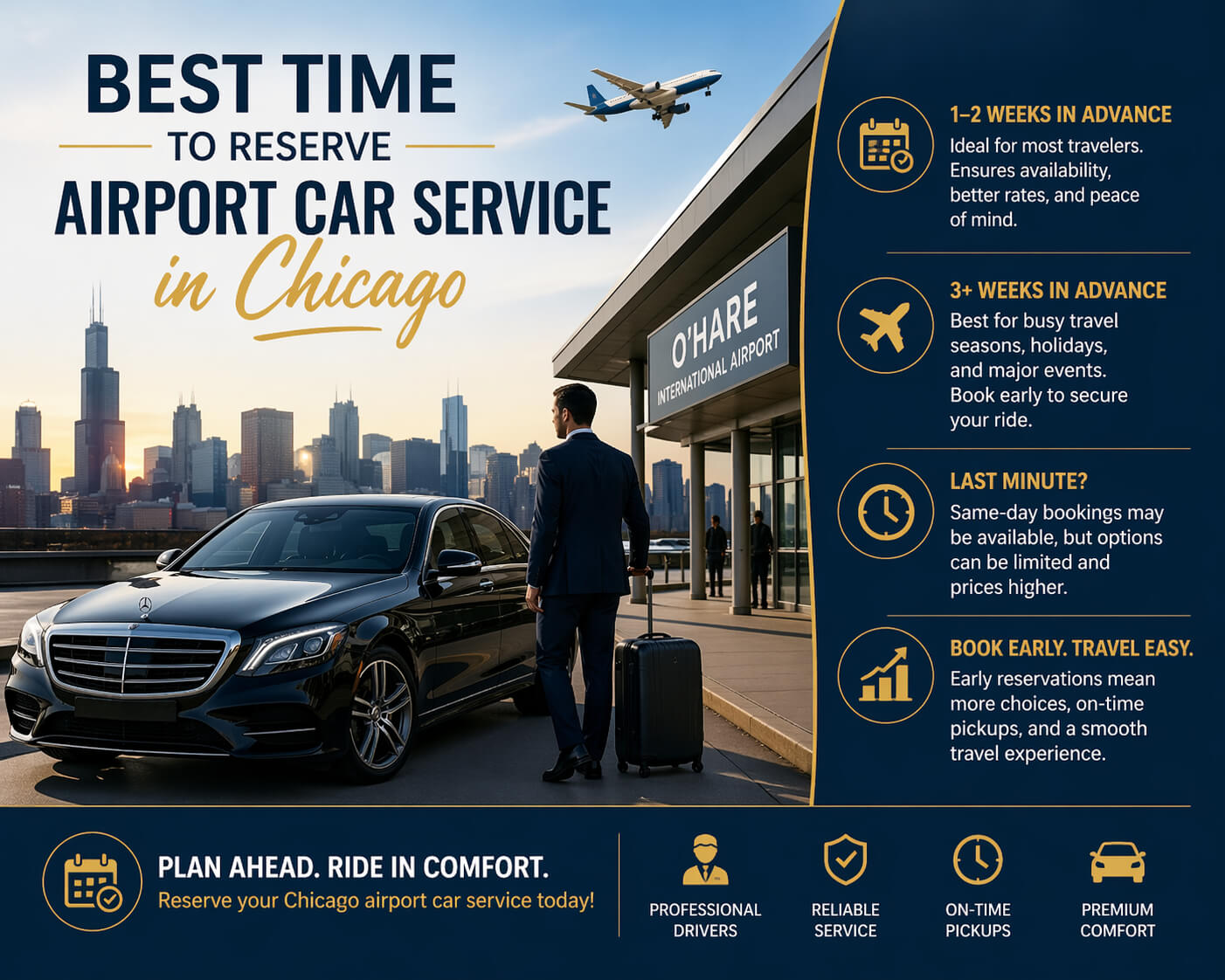 Best Time to Reserve Airport Car Service in Chicago