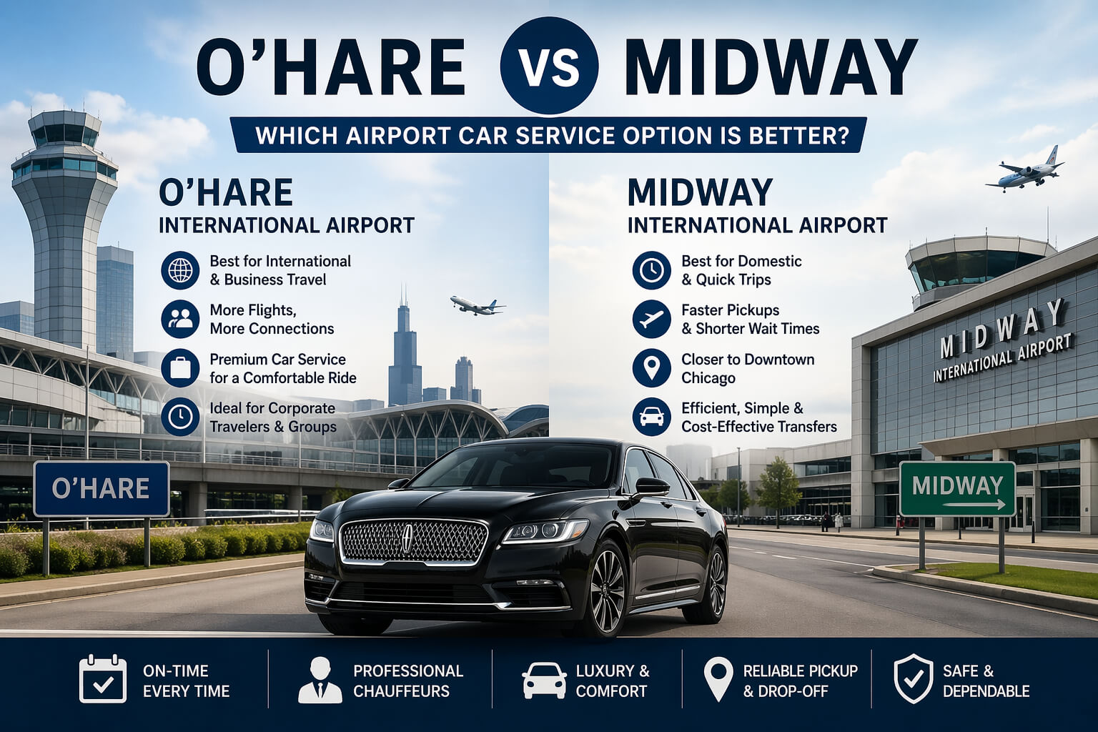 O’Hare vs Midway airport car service
